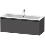 Duravit ketho 2 meuble de lavabo avec 1 tiroir pour lavabo simple 121x48x44cm avec poignée anthracite graphite mat SW772993