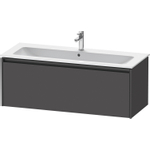 Duravit Ketho.2 Wastafelonderbouwkast - met 1 lade - voor enkele wastafel - 121x48x44cm - met greep antraciet - grafiet mat SW772993