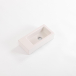 QeramiQ Dely Lavabo pour WC - 38x18.5x9cm - ceramique - 0 trou de robinet - lin SW1449879