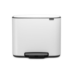 Brabantia Bo Poubelle à pédale - 36 litres - seau intérieur en plastique - blanc SW1117556