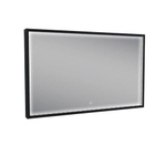 Wiesbaden Avi miroir rectangulaire avec LED, dimmable et chauffage miroir 100 x 60 cm noir mat SW373498