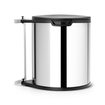 Brabantia Built-in Bin Inbouwemmer - 15 liter - kunststof binnenemmer - brilliant steel/black SW1117390