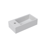 Riho Livit Tiny Lave-mains – avec trou pour robinet à gauche – 41 x 20,5 x 10,5 cm – en résine minérale blanche SW414790