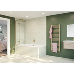 Crosswater Optix 10 Badwand - 90x150cm - 2-delig - links - 180graden - geborsteld messing (goud) SW857285
