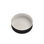 Ideavit Solidthin lavabo 40x40x12.5cm solid surface round mat Black SW857494