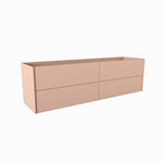 Mondiaz TENCE Meuble sous vasque - 170x45x50cm - 4 tiroirs - push to open - softclose - 1 découpe droite - Rosee SW1016434