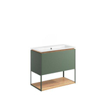 Crosswater Mada Ensemble de meuble - 70x36.7x61cm - lavabo - sans trous de robinet - open frame - Sage Green SW975310