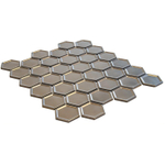 La mosaïque Mosaic Factory Barcelona - 28,2x32,1cm - carrelage mural - Hexagone - Porcelaine - Bronze Métallique (bronze) - à l'unité SW397934