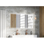 HR Badmeubelen Jade 2.0 Miroir - 80x70cm - barre d'éclairage - éclairage indirect sans points lumineux tout autour - capteur tactile - à intensité variable en continu - température de couleur réglable - chauffage de miroir SW1171060