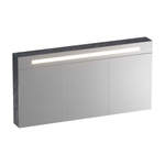 BRAUER Double Face spiegelkast 140x70x15cm verlichting geintegreerd met 3 links- en rechtsdraaiende spiegeldeuren MFC Metal SW720930