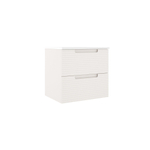 Saniclass Prime Balance Meuble sous lavabo - 60x55x44.9cm - 2 tiroirs - Poignée intégrée - MDF - coton mat (beige) SW892615