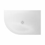 Crosswater Creo Offset Kwartronde Douchebak - 900x1200 LH - 25mm - glans wit SW916842