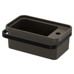 QeramiQ Élan Ensemble de fontaine - 45x27cm - 1 trou de robinet - céramique - porte-serviettes - caffé mat (brun) SW1477236