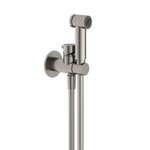 Hotbath Cobber robinetterie pour bidet avec flexible de douche et support en nickel brossé SW677989