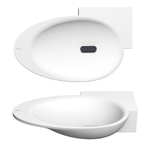 Clou First vasque de fontaine 38,8x24,6cm trou de robinet à droite Aluite Blanc mat SW9276