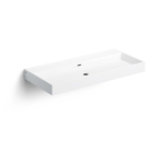Clou Wash Me lavabo 90x42cm trous de robinetterie pré-percés Aluite Blanc mat SW9245
