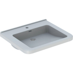 Geberit 300 Comfort Square Lavabo ergonomique 65x55cm avec trou de robinet et trop-plein KeraTect Blanc SW417275