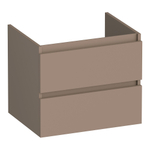 BRAUER Joy meuble sous-lavabo 60 2 tiroirs softclose - sans poignée - 1 découpe pour siphon - moka mat SW1201158