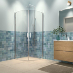 Sealskin Inc. Douchecabine - 90x90x200cm 8mm helder veiligheidsglas met antikalklaag Zilver hoogglans SW771706