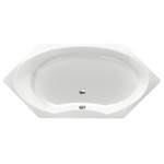 Xenz Orona Baignoire d'angle - 190x90x53 - bonde centrale - acrylique - blanc SW103320