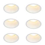 QAZQA Dept spot encastrable - set de 6 - 10,5x10,5x10,4cm - dimmable - IP44 - blanc mat SW1209536