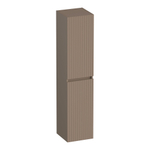 BRAUER Joy Wavy Armoire haute - 160x35x35cm - 1 porte - ouvrant à gauche ou à droite - sans poignée - moka mat SW1201302