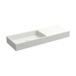 Clou Mini Wash Me lave-mains - 56x19x6cm - pierre minérale - trou robinet droite - blanc SW9308
