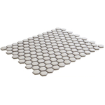 La mosaïque Mosaic Factory Barcelona - 26x30cm - carrelage mural - Hexagone/Hexagone - Porcelaine Blanc Doux avec bord Brillant SW207140