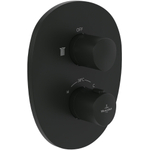 Villeroy & Boch Antao Mitigeur thermostatique encastré avec robinet d'arrêt - noir mat SW974285
