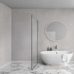 Aqua Vista Lokla Cuadra zijwand - 80x200cm - voor douchecabine - 8mm - helder glas - mat zwart SW1186375