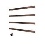 Hotbath &MORE Handdoekradiator - 80x76cm - vierkant - 4 stangen - horizontaal - met schakelaar - tuscan bronze (brons) SW1245772