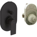 Hansgrohe Vernis Shape élément de finition pour robinet de baignoire encastré avec inverseur incl. élément encastré noir mat SW793464