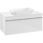 Villeroy & Boch Venticello Meuble sous lavabo 95.7x50.2x43.6cm avec 1 tiroir pour lavabo à poser central blanc brillant 1025481
