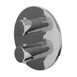 IVY Bond Partie apparente - pour mitigeur thermostatique encastré - inverseur d’arrêt 3 voies - rosace ronde - Chromé SW1030965