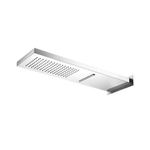 Hotbath Mate Hoofddouche - 16.5x53.7cm - rechthoek - opbouw - cascade - geborsteld nikkel (RVS) SW74125