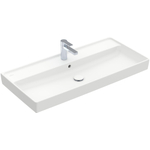 Villeroy & Boch Collaro meubelwastafel - 100x47cm - met overloop - 1 kraangat CeramicPlus - Stone White (mat wit) SW358325