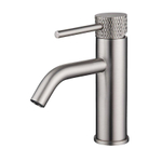 Wiesbaden Ribbd Mitigeur lavabo avec coldstart acier brossé PVD SW632111