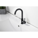 Fortifura Calvi Mitigeur lavabo rehaussé avec bec rotatif Noir mat SW809347