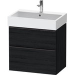 Duravit D-Neo wastafelonderkast 68.4x62.5x44.2cm 1 lade Eiken (zwart) Mat SW640998