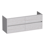 BRAUER Adore Wavy wastafelonderkast 140 4 softclose lades - greeploos - 2 sifon uitsparingen - Forest Seashell SW1198582