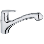 Grohe Eurodisc Keukenkraan - laag - draaibare/uittrekbare uitloop - chroom 0437014
