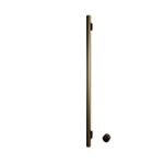 Hotbath &MORE Radiateur sèche-serviettes - 19x115cm - rond - 1 barre - vertical - avec interrupteur - laiton brossé PVD SW1245703