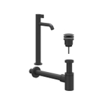 IVY Ensemble lave-mains - posé - rehaussé - bonde always open - Noir mat PED SW1031704