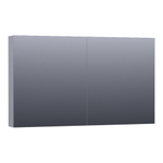 BRAUER Impress armoire de toilette - 120x70x15cm - sans éclairage - 2 portes miroir double face - gris mat SW393069