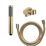 Wiesbaden Caral ensemble de douchette encastré 1 jet douchette barre avec bras mural et flexible de douche laiton brossé SW444744