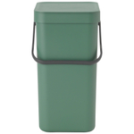 Brabantia Sort & Go Afvalemmer - 12 liter - hengsel - met beugel - fir green SW1117363