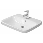 Duravit Durastyle Lavabo à encastrer 61.5x49.5cm avec trop plein avec trou pour robinetterie et Wondergliss blanc SW54138