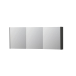 INK SPK1 armoire de toilette – 160 x 60 x 14 cm – 3 portes, portes-miroir double face – Anthracite mat SW493925