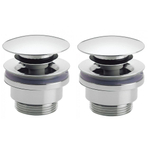 Saniclass klikwaste afvoerplug - 5/4" - chroom - set van 2 SW717756