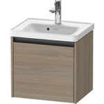 Duravit Ketho.2 Wastafelonderbouwkast - met 1 lade - 48.4x37.5x44cm - met greep antraciet - eiken terra mat SW772378